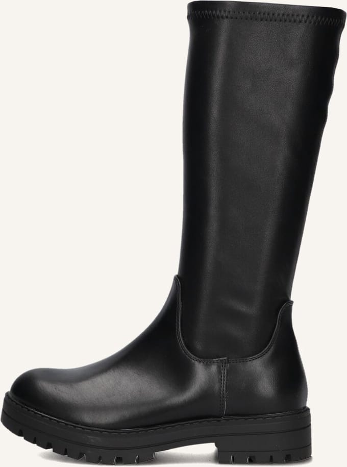 Wysh C0600-4 Laarzen - Leatherlook - Meisjes - Zwart - Maat 35