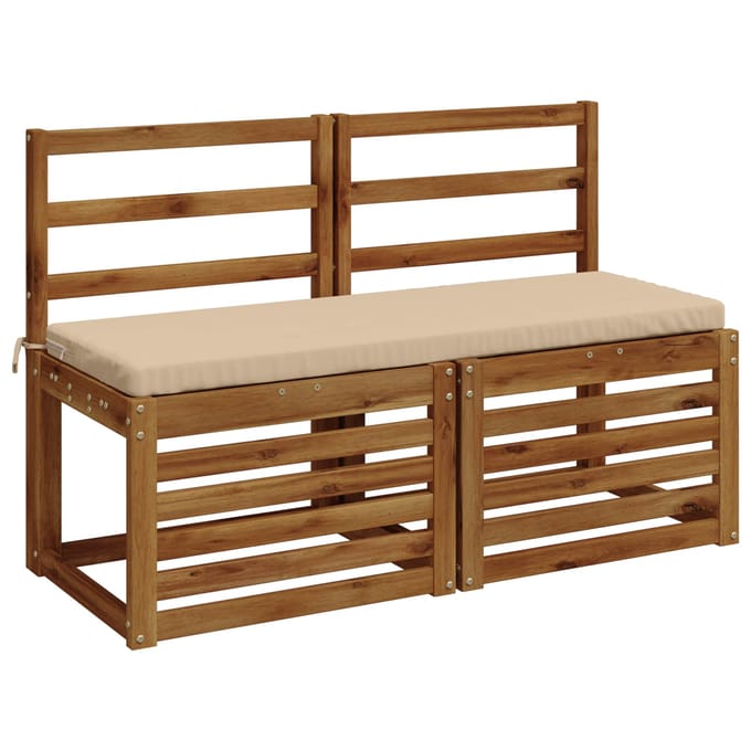 vidaXL - Bankkussen - SOEST - 100% - Polyester - Crèmekleurig - 110 - x - 40 - x - 5 - cm