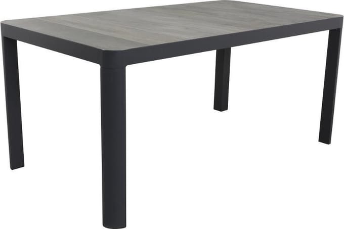Queens tuintafel antraciet - 160 x 90 cm.