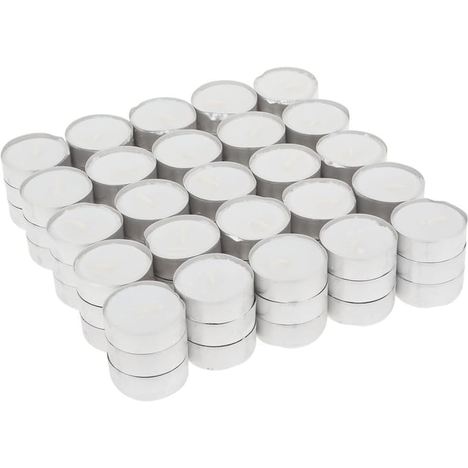 Theelichtkaarsen, plat pakket van 75 stuks
