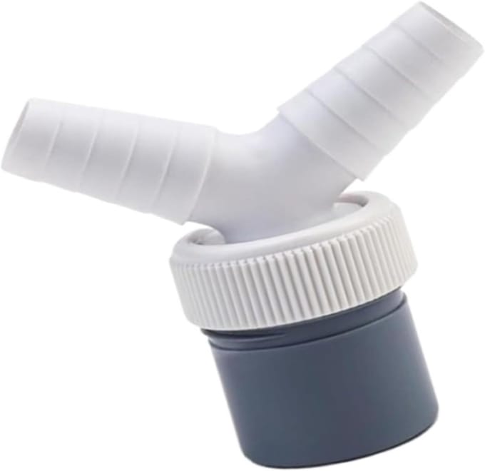 Afvoerbuis Adapter - Dubbele Aansluiting - Wasmachine Afvoer - Voorkomt Terugstroming - 40 mm Uitlaat - Grijs Wit