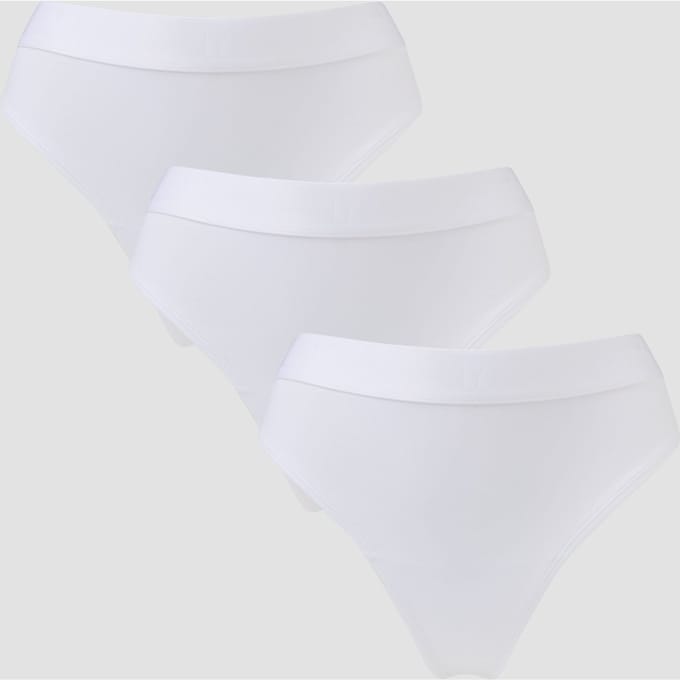 MP middelhoge string voor dames (verpakking met 3 stuks) - Wit - M