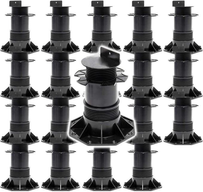 Verstelbare Terrasdragers Set 20 Stuks Hoogte 140-210 mm Draagkracht 2700 kg
