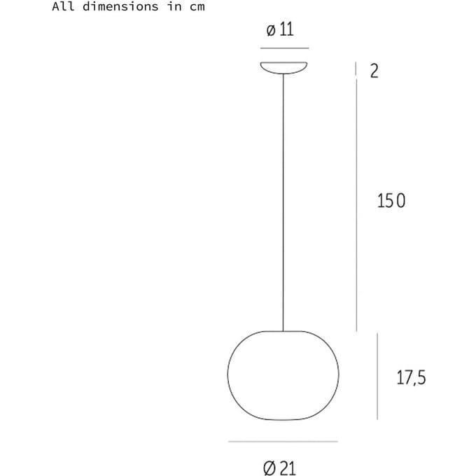 Casablanca hanglamp Acai, wit, glas, Ø 21 cm, E27