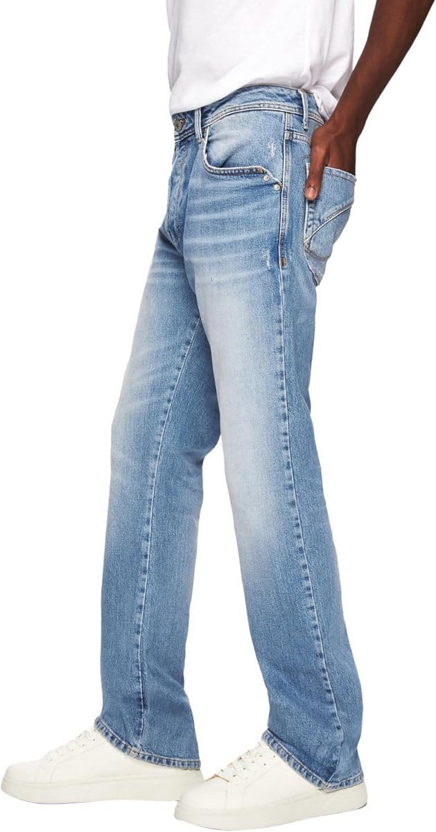 Heren Jeans Bootcut Pasvorm Katoenmix Blauw