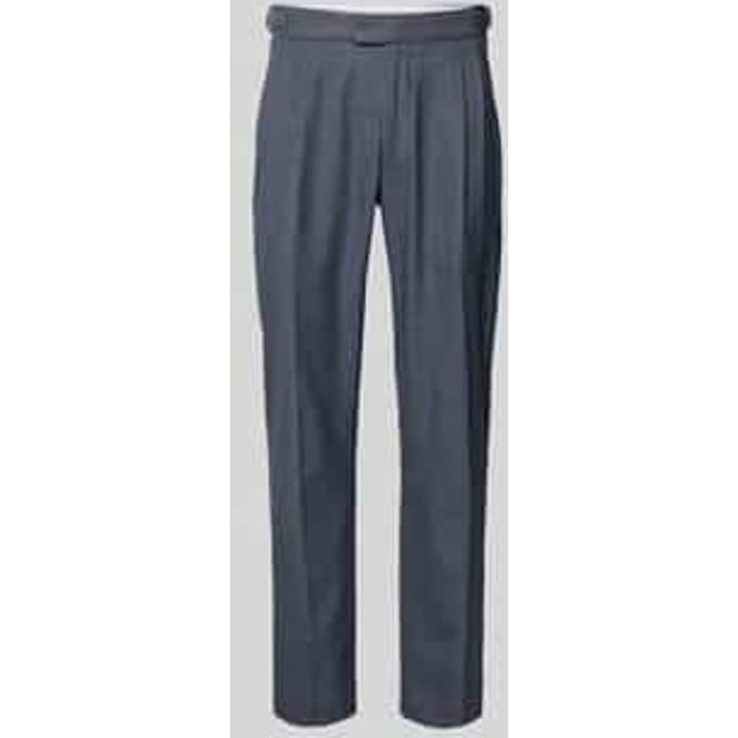 regular fit pantalon met persplooien en achterzakken