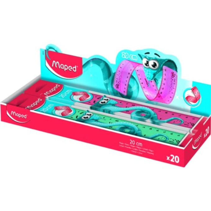 Maped liniaal twist'n flex pulse, flexibel, 20 cm, assorti