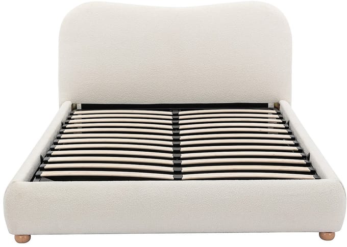 Vente-unique Bed met opbergruimte stof wit 120 x 190 cm