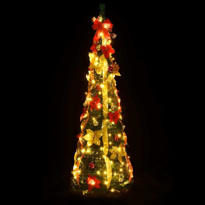 vidaXL - Kunstkerstboom - pop-up - 100 - LED's - 150 - cm - groen