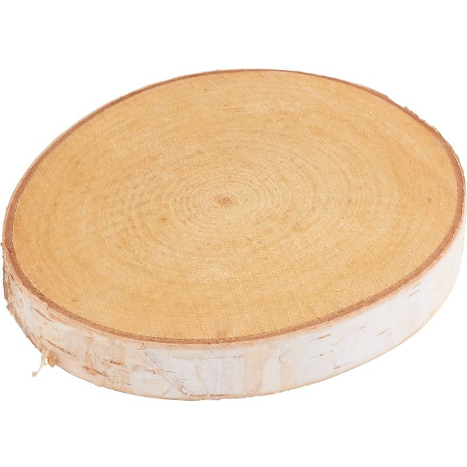 Berkenschijf "Rond", naturel