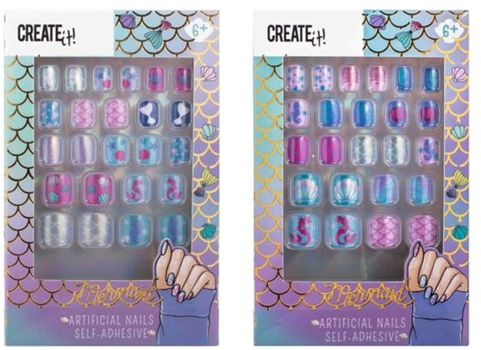 CREATE IT! Mermaid kunstnagels blauw (1 stuk)