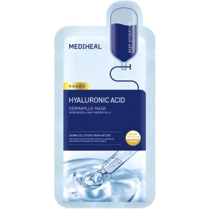 MediHeal Hyaluronate Watermide Essential Mask Set 10ea +RANDOM GIFT white