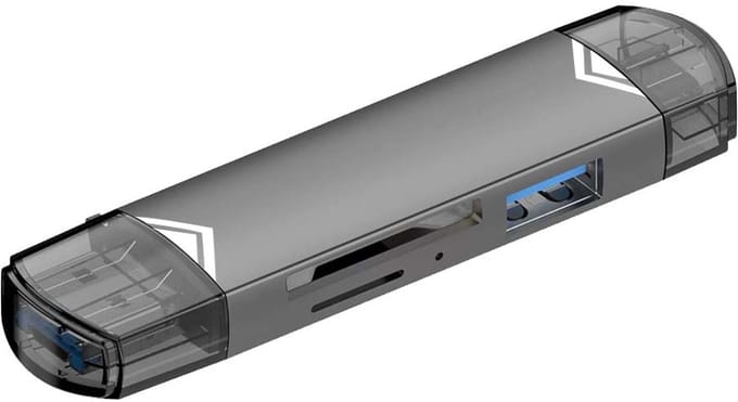 Multi-function Card Reader – USB 3.0 – Type-C & Micro-USB – SD/TF Geheugenkaartlezer – Hoge Snelheid