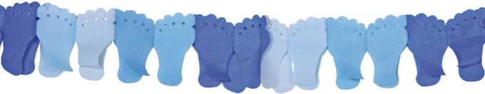Folat - Blauwe baby voetjes slinger (6 meter)