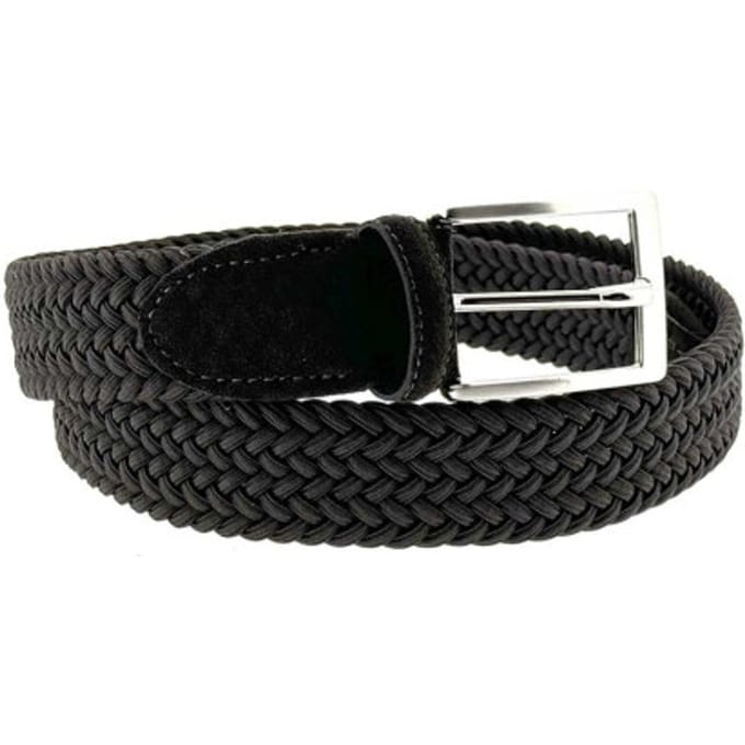 LeCram 1002 Elastische vlecht riem bruin, 120