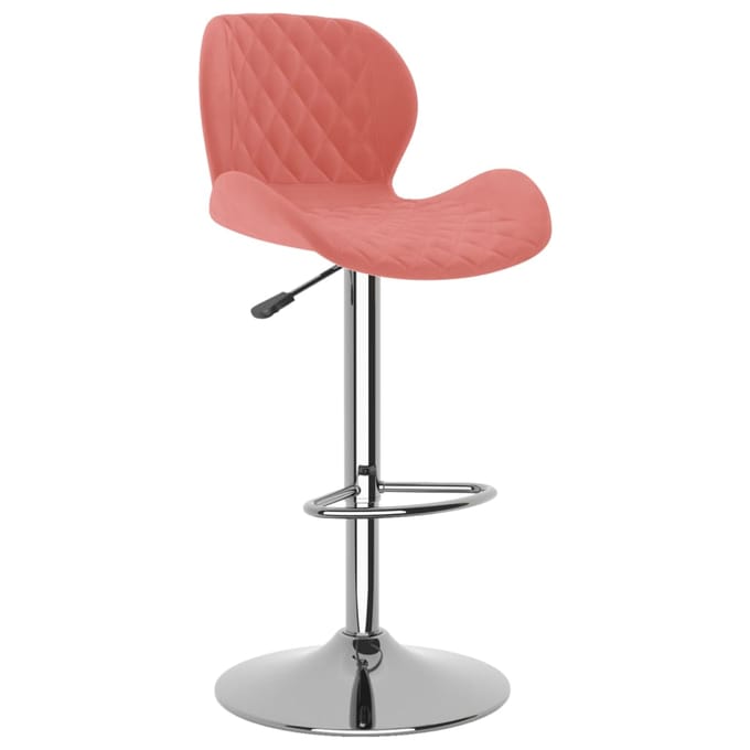 vidaXL - Barkrukken - 2 - st - fluweel - roze