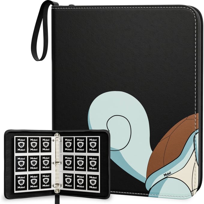 Nolad Verzamelmap kaarten - 900 Kaarten - 100 Pagina’s map - 9 Pocket / vakken - A4 Formaat - Box - Binder - Water
