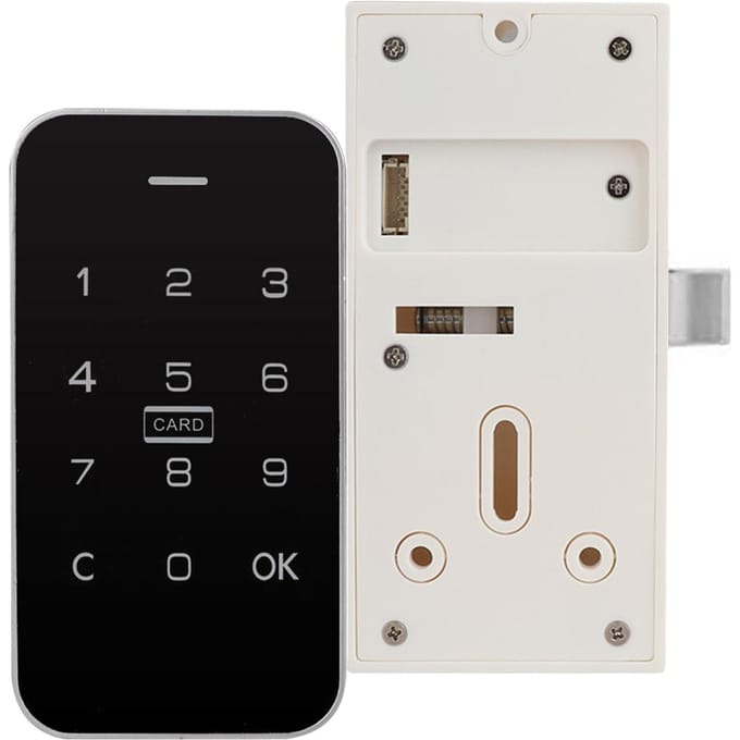 Slim Kastslot Universeel Wachtwoord RFID Kaartslot Kast Ontgrendelen Touchscreen Knoppen wit/zwart
