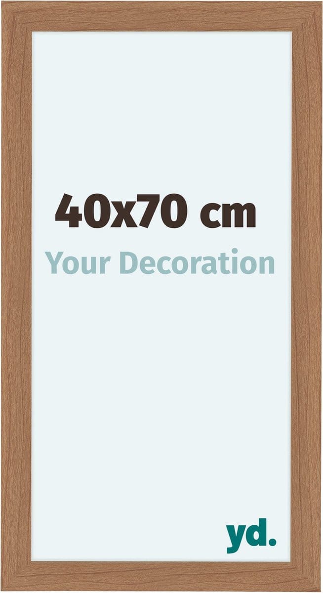 Your Decoration - Fotolijst 40x70 cm - MDF - Notenhout Licht - Como