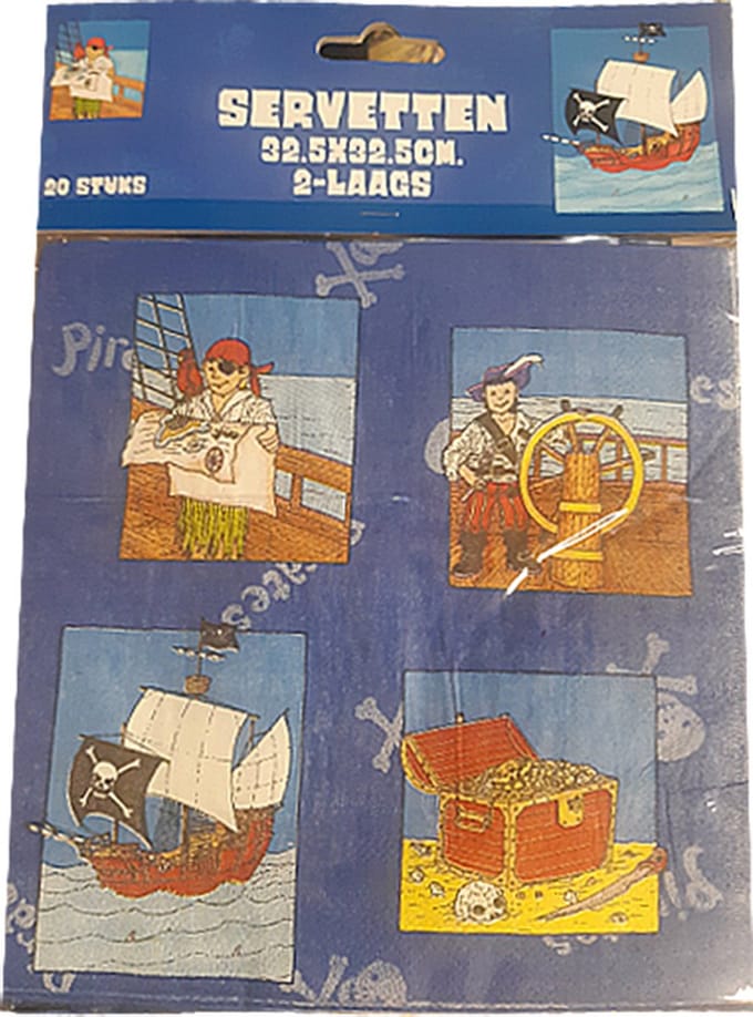 Servetten piraat 20 st.