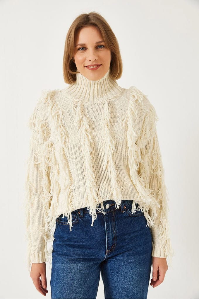 Fleurige Colcropped Trui