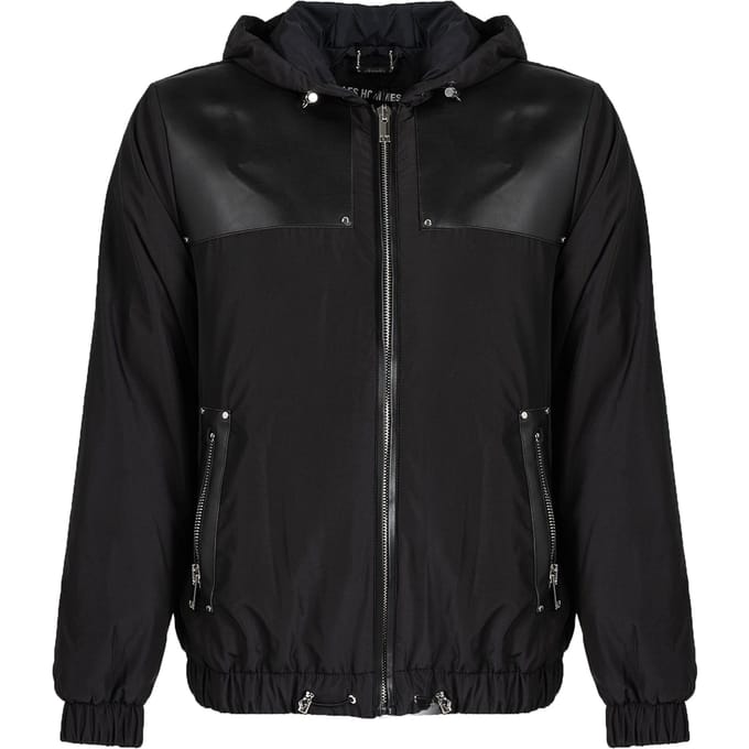 Les Hommes jas Windbreaker Mannen zwart
