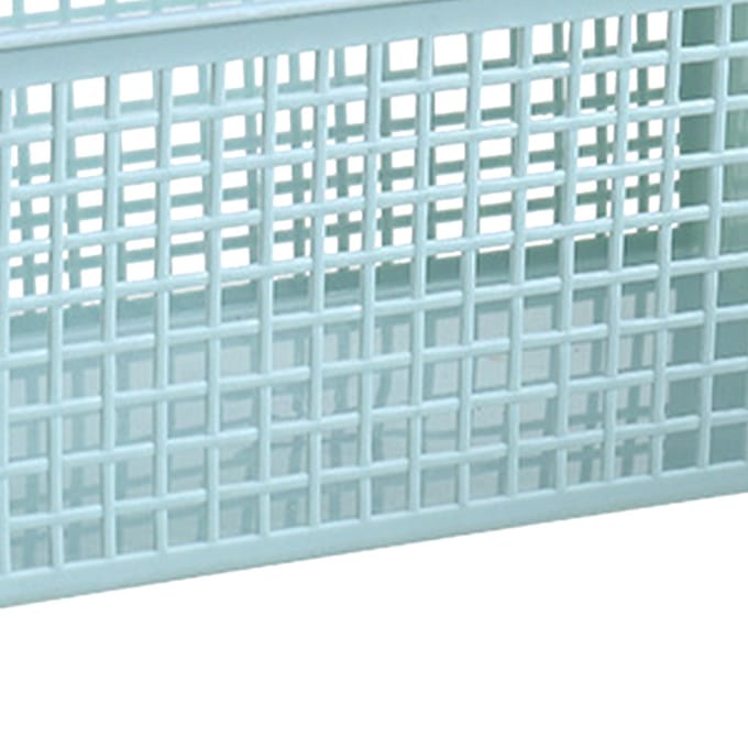 Plastic Opbergmand Rechthoekig Grote Capaciteit Opbergcontainer voor Snacks Fruit Keuken Small Size Green white
