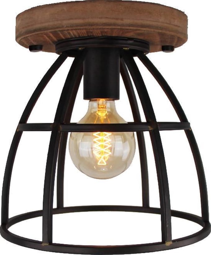 Chericoni Aperto plafondlamp - 1 lichts - Ø25 cm - E27 - Zwart