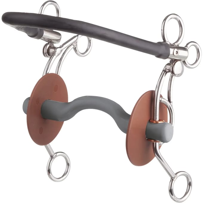 Beris Tandem Us Tongue Port Snaffle Hard Hackamore Zilver 13 cm