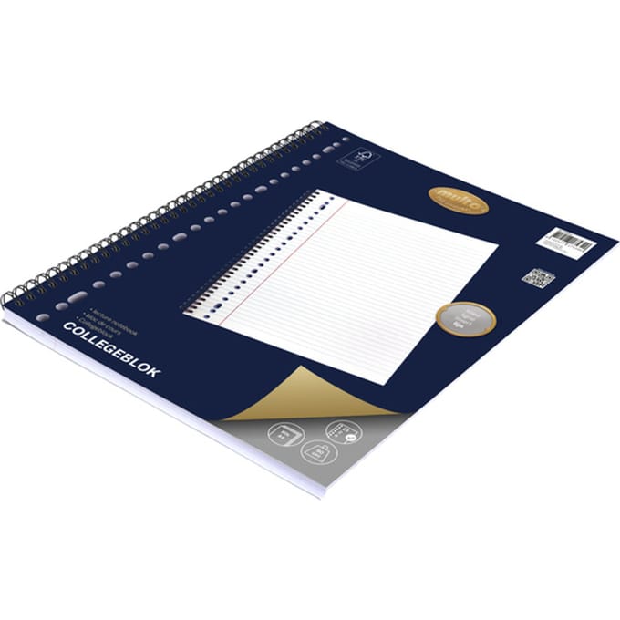 Collegeblok Multo A4 lijn 23 gaats 160 pagina's 90 gram