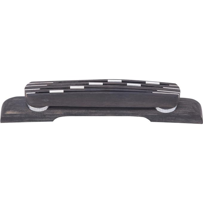 GO104 Ebbenhouten Gitaarbrug Jazz Gitaar Accessoire met 6-punts Verstelbare Hoogte 21~26mm black