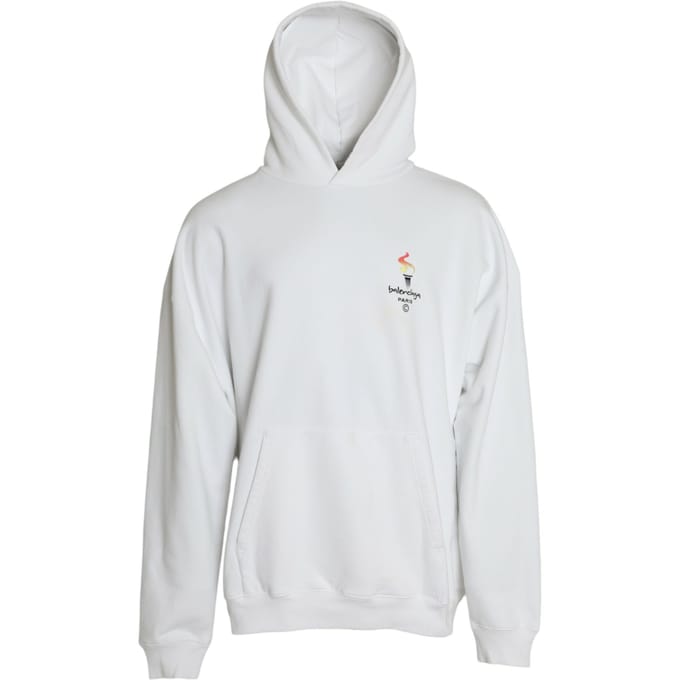 Olympische Toorts Logo Hoodie Oversized Breiwerk