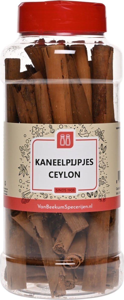 Van Beekum Specerijen - Kaneelpijpjes Ceylon - Pot 150 Gram