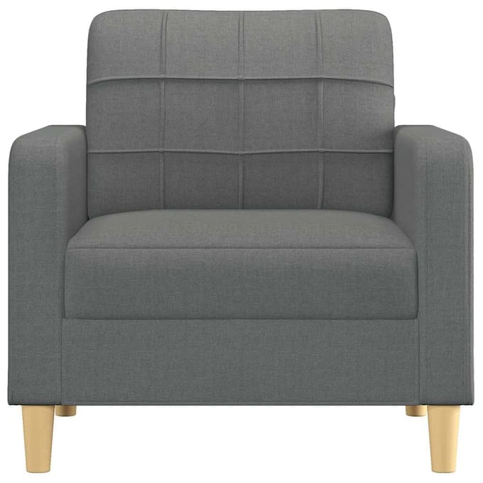 vidaXL Fauteuil 60 cm stof donkergrijs