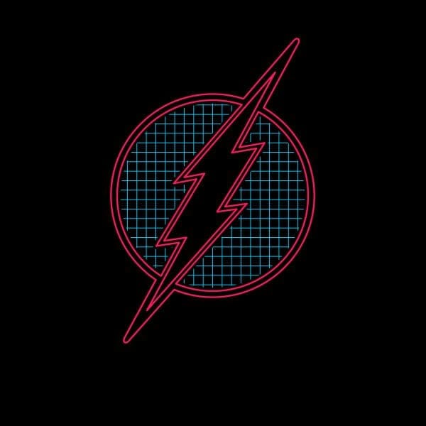 Justice League Flash Retro Grid Logo Women's T-Shirt - Black - 3XL