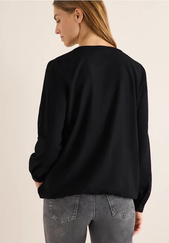 Blouse met gespleten hals