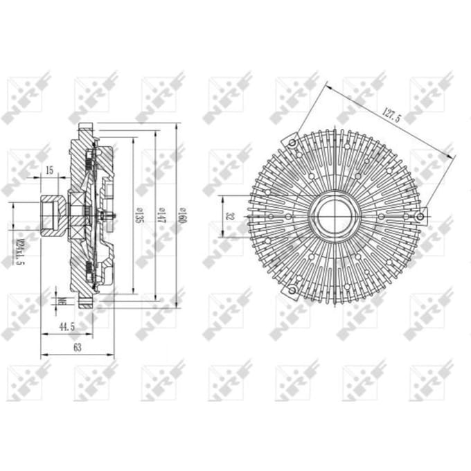 Koppeling, radiatorventilator NRF 49605