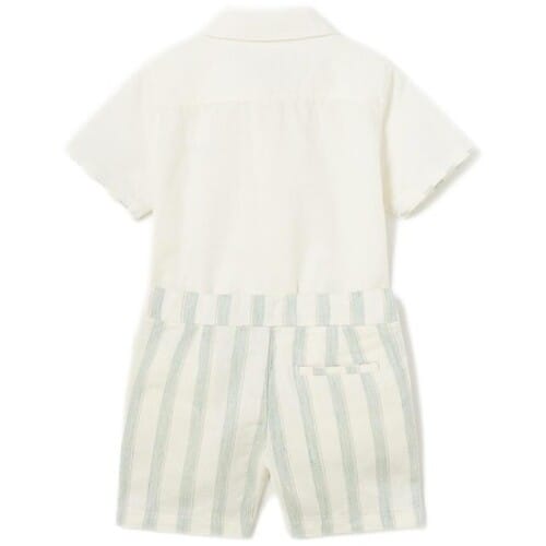Setjes Mayoral 1248 Conjunto bermuda lino Verde