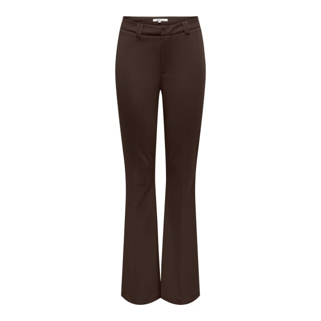 Only bruine dames broek   Flared fit   Knoop- en ritssluiting   Duurzaam   Regular waist Bruin 40/32