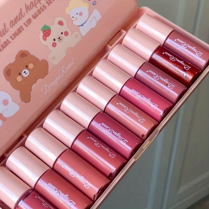 10 Delige Lip Gloss Set met Glitter Finish - Hydraterende Gloss in Mixed Kleuren