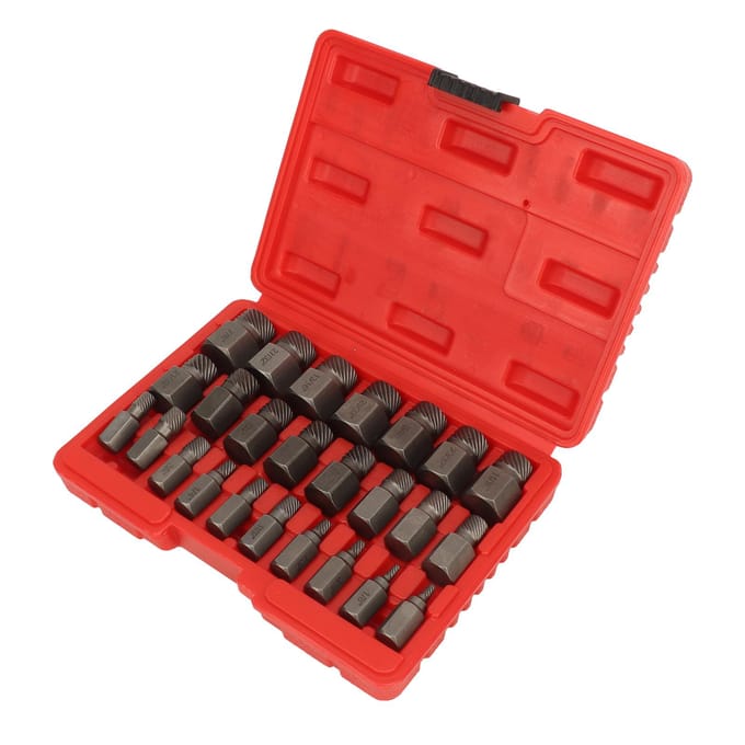 Ensemble Extracteur de Vis 25 Pièces Acier Efficace Easy Out Extracteur de Boulons Multi-Cannelures pour Outils Électriques et Manuels