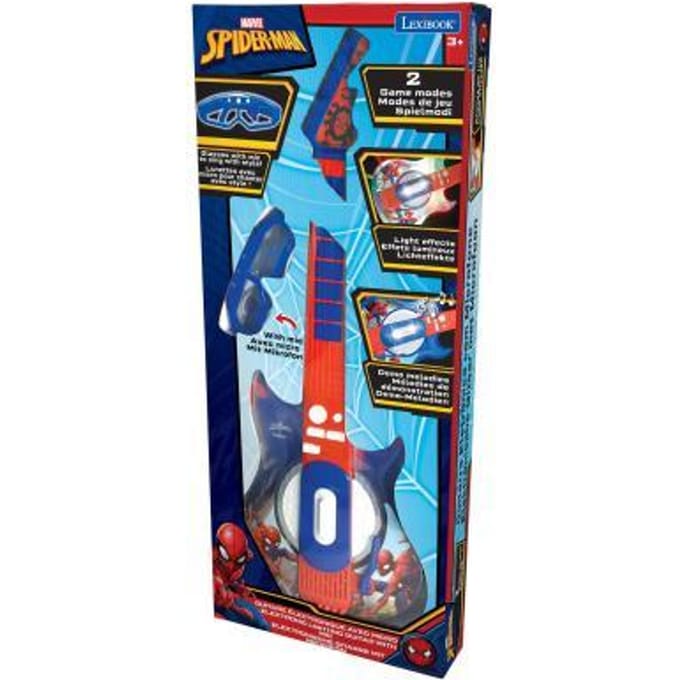 Lexibook Spider Man elektrische gitaar met brilmicrofoon Instrumenten