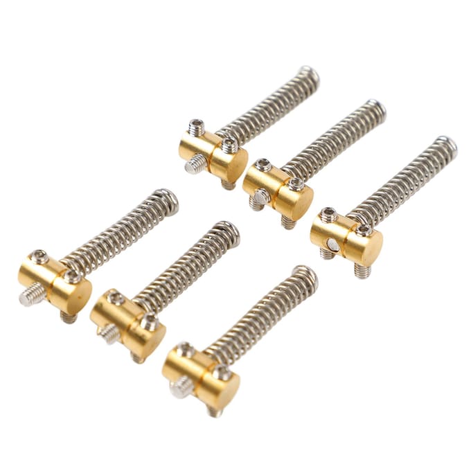 6-delige Messing Zadels Set voor TL Staartstuk Telecaster Elektrische Gitaar Vervangingsonderdelen beige