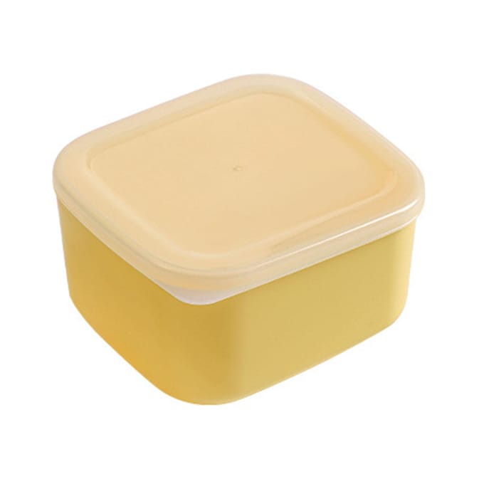 Container voor gesneden kaas Koelkast Plastic Transparant Opbergdoos Luchtdichte Houder met Deksel S Small beige