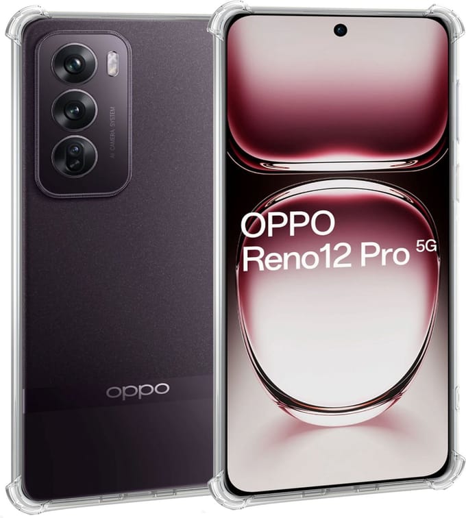 Geschikt voor OPPO Reno 12 Pro - Hoesje - Shock Proof Case – Cover Transparant