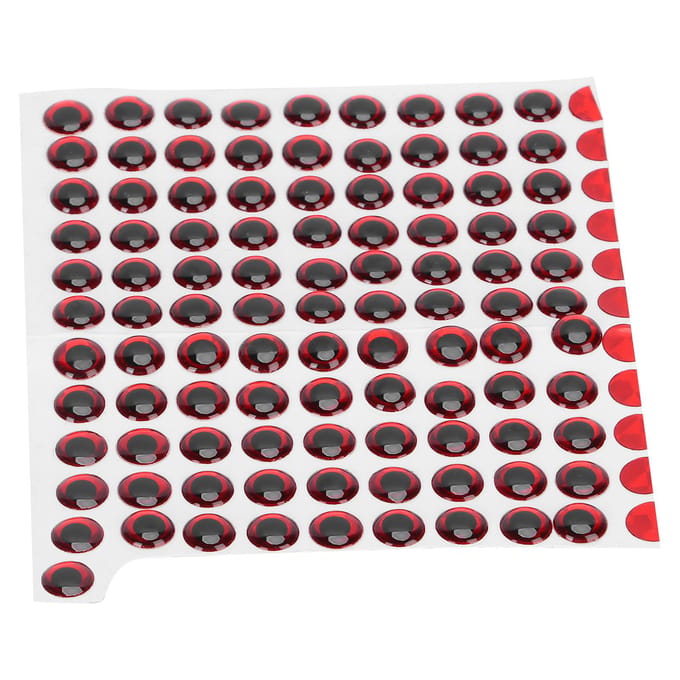 100 stuks/pak Visogen 9 mm 3D Realistische Visogen voor het Maken van VisaasRood black