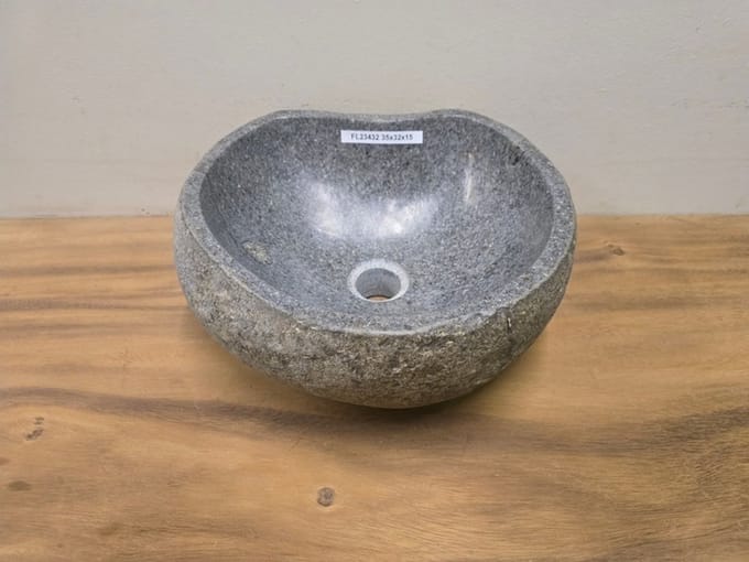 Waskom Natuursteen - 35x32x15cm - FL23432