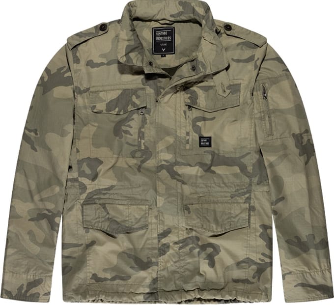 Vintage Industries Overgangsjas Parka Cranford -jas Desert