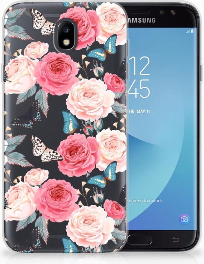 Samsung Galaxy J7 2017 | J7 Pro TPU Case Butterfly Roses