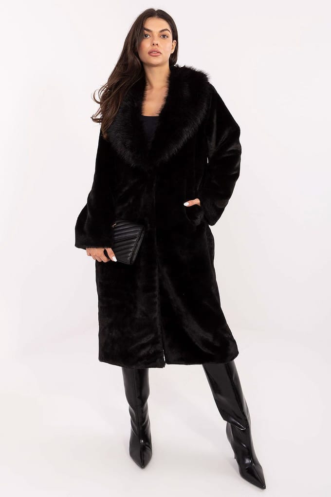 Amara Luxe Coat - Zwart / One Size